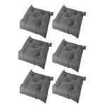 IKEA Malında Sandalye Minderi, 6 Adet, 40/35x38x7 cm, Gri
