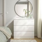 IKEA MALM 3 çekmeceli şifonyer beyaz - 20403562