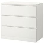 IKEA MALM 3 çekmeceli şifonyer beyaz