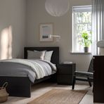 IKEA MALM/LINDBADEN tek kişilik karyola venge - 59494976