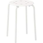 Ikea Marius Tabure, Beyaz (Koltuk Çapı: 0,320 M (12 5/8") Genişlik: 0,400 M (15 3/4") Koltuk Yük - Çok Renkli