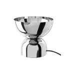 IKEA masa lambası, nikelaj kaplama, 14 cm, ampulsuz çanak şeklinde metal lamba ayağı