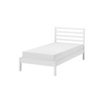 IKEA Masif çam ağacı tek kişilik karyola, beyaz vernikli, Uzunluk: 209 cm Genişlik: 98 cm