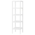 IKEA Masif Kavak Banyo Raf Ünitesi 37X140 Meridyendukkan Kare Model Banyo Rafı Beyaz Renk Banyo Düzenleyici
