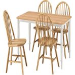 IKEA Meşe Fonksiyonel Yemek Masası 4 Sandalyeli