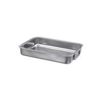 IKEA Metal Kare Fırın Kabı 24x34 Cm Paslanmaz Çelik Kulplu Kare Fırın Pişirme Tepsisi