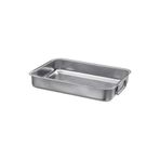 IKEA Metal Kare Fırın Kabı MeridyenDukkan 24x34 Cm Paslanmaz Çelik Kulplu Kare Fırın Pişirme Tepsisi