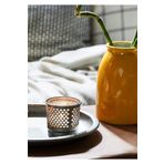 IKEA Metal Tealight Mumluk Çap: 10 Cm İkea Desenli Çelik Mum Kabı Yükseklik: 9 Cm