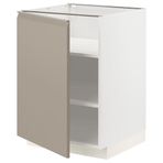IKEA METOD kapaklı alt dolap UPPLÖV mat koyu bej - 39491865