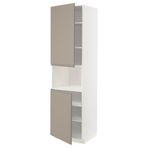 IKEA METOD mikrodalga fırın boy dolabı UPPLÖV mat koyu bej - 29492587
