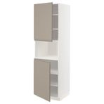 IKEA METOD mikrodalga fırın boy dolabı UPPLÖV mat koyu bej - 49492440