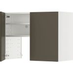 Ikea Metod Mutfak Duvar Dolabı, Havstorp Aspiratör Dolabı, Kahverengi-Bej, G80XY60 cm