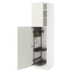 IKEA METOD temizlik dolabı VEDDINGE beyaz-koyu gri - 39573917