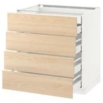 IKEA METOD/MAXIMERA çekmeceli alt dolap ASKERSUND açık dişbudak görünümlü - 49216094