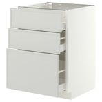 IKEA METOD/MAXIMERA çekmeceli alt dolap ASPUDDEN açık gri - 89605812