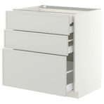 IKEA METOD/MAXIMERA çekmeceli alt dolap ASPUDDEN açık gri - 99604671