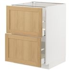 IKEA METOD/MAXIMERA çekmeceli alt dolap FORSBACKA meşe - 39509139
