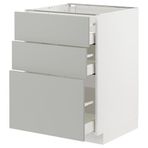 IKEA METOD/MAXIMERA çekmeceli alt dolap HAVSTORP açık gri-koyu gri - 49537981