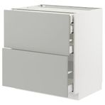 IKEA METOD/MAXIMERA çekmeceli alt dolap HAVSTORP açık gri-koyu gri - 89539214