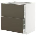 IKEA METOD/MAXIMERA çekmeceli alt dolap HAVSTORP kahverengi-bej - 19558828