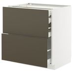 IKEA METOD/MAXIMERA çekmeceli alt dolap HAVSTORP kahverengi-bej - 39558276