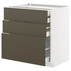 IKEA METOD/MAXIMERA çekmeceli alt dolap HAVSTORP kahverengi-bej - 49558558