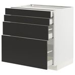 IKEA METOD/MAXIMERA çekmeceli alt dolap NICKEBO mat antrasit-koyu gri - 09497878