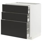 IKEA METOD/MAXIMERA çekmeceli alt dolap NICKEBO mat antrasit-koyu gri - 29498037