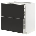 IKEA METOD/MAXIMERA çekmeceli alt dolap NICKEBO mat antrasit-koyu gri - 39497834