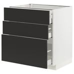 IKEA METOD/MAXIMERA çekmeceli alt dolap NICKEBO mat antrasit-koyu gri - 59499101
