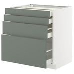 IKEA METOD/MAXIMERA çekmeceli alt dolap NICKEBO mat gri-yeşil - 59565902