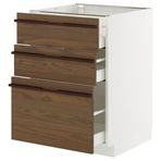 IKEA METOD/MAXIMERA çekmeceli alt dolap STENSTA koyu kahverengi-dişbudak kaplama - 09574621