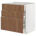 IKEA METOD/MAXIMERA çekmeceli alt dolap TISTORP kahverengi ceviz görünümlü - 59519496