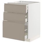 IKEA METOD/MAXIMERA çekmeceli alt dolap UPPLÖV mat koyu bej - 39492412