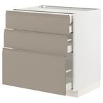 IKEA METOD/MAXIMERA çekmeceli alt dolap UPPLÖV mat koyu bej - 59491751