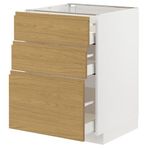 IKEA METOD/MAXIMERA çekmeceli alt dolap VOXTORP meşe görünümlü - 19538519