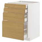 IKEA METOD/MAXIMERA çekmeceli alt dolap VOXTORP meşe görünümlü - 49539249
