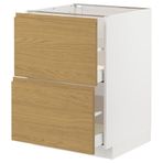 IKEA METOD/MAXIMERA çekmeceli alt dolap VOXTORP meşe görünümlü - 99539082