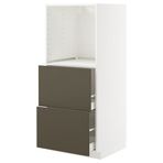 IKEA METOD/MAXIMERA fırın boy dolabı HAVSTORP kahverengi-bej - 99558693
