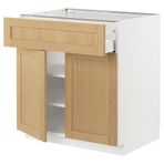 IKEA METOD/MAXIMERA kapaklı ve çekmeceli alt dolap FORSBACKA meşe - 99509235