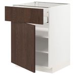 IKEA METOD/MAXIMERA kapaklı ve çekmeceli alt dolap SINARP kahverengi - 29462934