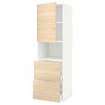 IKEA METOD/MAXIMERA mikrodalga fırın boy dolabı ASKERSUND açık dişbudak görünümlü - 99462822
