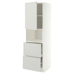 IKEA METOD/MAXIMERA mikrodalga fırın boy dolabı ASPUDDEN açık gri - 19606278
