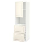 IKEA METOD/MAXIMERA mikrodalga fırın boy dolabı BODBYN kırık beyaz - 89455228