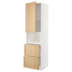 IKEA METOD/MAXIMERA mikrodalga fırın boy dolabı FORSBACKA meşe - 89509556
