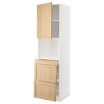 IKEA METOD/MAXIMERA mikrodalga fırın boy dolabı FORSBACKA meşe - 99509565