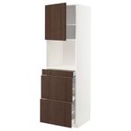 IKEA METOD/MAXIMERA mikrodalga fırın boy dolabı SINARP kahverengi - 99464557