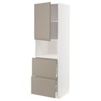 IKEA METOD/MAXIMERA mikrodalga fırın boy dolabı UPPLÖV mat koyu bej - 49491539
