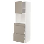 IKEA METOD/MAXIMERA mikrodalga fırın boy dolabı UPPLÖV mat koyu bej - 79492599