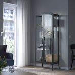 IKEA MILSBO cam vitrin antrasit - 30396448